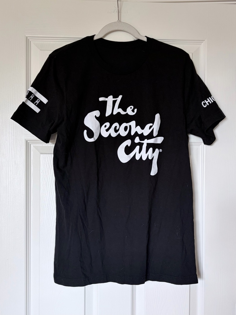 The Second City Chicago Black Unisex Short Sleeve T-Shirt — Size Large